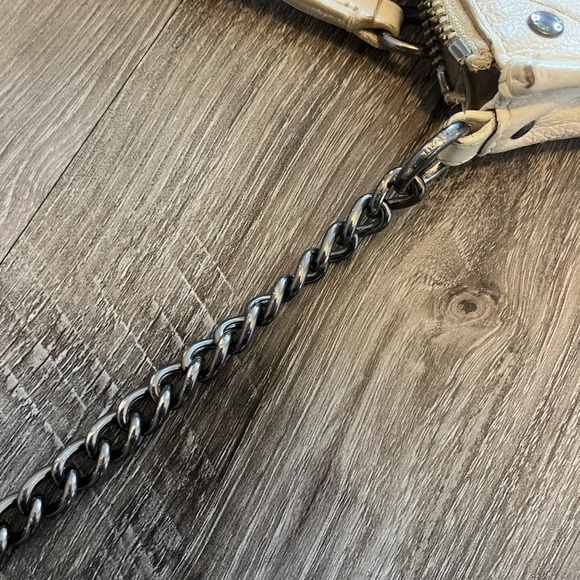 Coach Mickie Leather White Crossbody Chain Mini Purse Small Handbag Off White - Picture 9 of 13